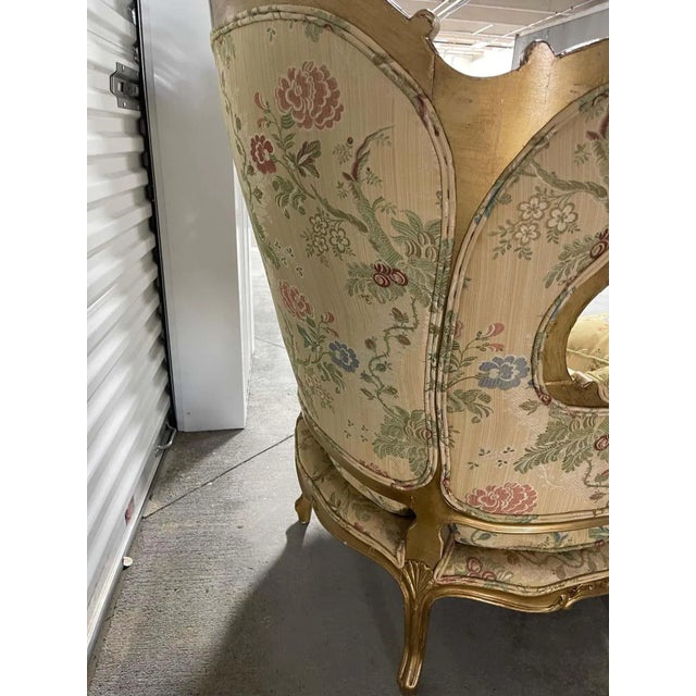 Late 19th Century Louis XV Style Carved Giltwood Duchesse Brisee - 2 Pieces For Sale - Image 4 of 13