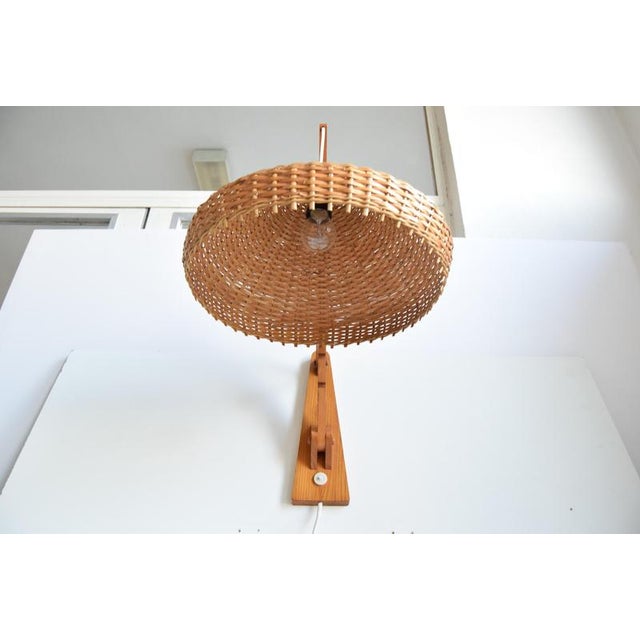 Adjustable Wooden Wall Lamp attributed to Pokrok Žilina, Czechoslovakia, 1960s For Sale - Image 11 of 18