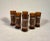 Amber 6 Pc Vintage Siesta Ware Conquistador Set With Packaging Walnut Wrap Tumblers Benner Glass Co., 60’s For Sale - Image 8 of 12