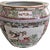 Large 20th Century Chinoiserie hand-painted Rose Medallion Fish Bowl or Planter. The bowl is decorated with a court scene...