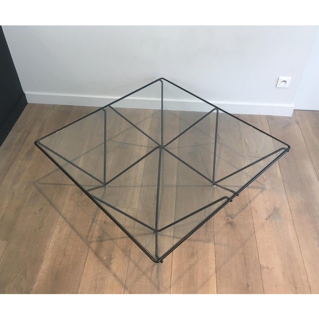 1970s In the Style of Paolo Piva Black Lacquered Pyramidal Coffee Table, Italy For Sale - Image 9 of 12