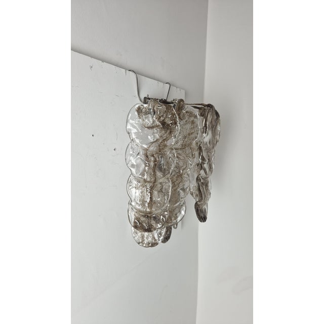 Wall Lamp in Iron and Murano Glass from Manifattura Di Murano For Sale - Image 4 of 11