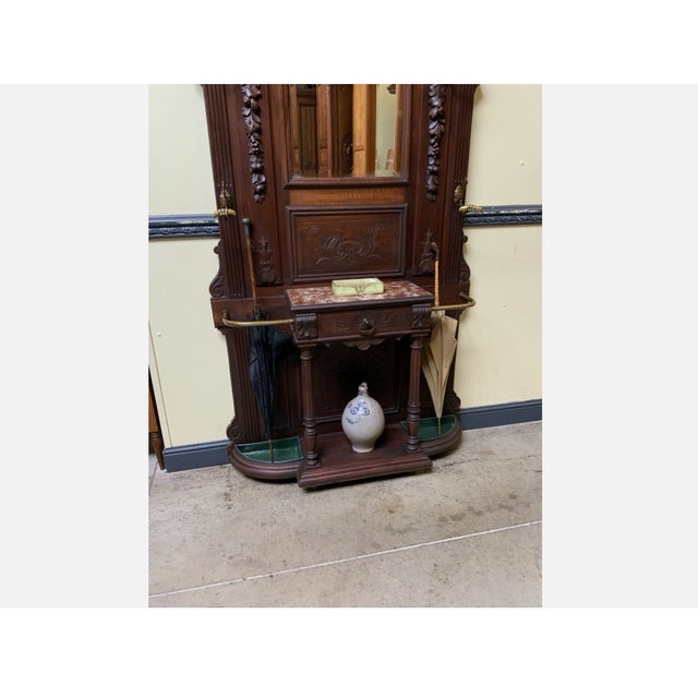 Antique Neo-Renaissance Wall Wardrobe, 1880 For Sale - Image 4 of 12