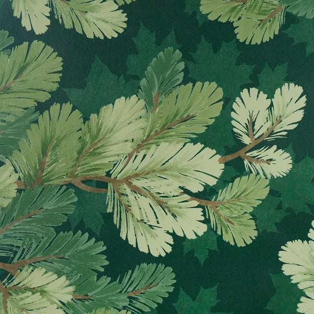 Contemporary SAMPLE - Schumacher Covey Hedge Wallpaper In Forest For Sale - Image 3 of 6