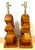 Pair of Modern Tortoiseshell Lacquer Polyhedron Spiral Lamps in the Style of Christopher Guy A striking pair of sculptural...