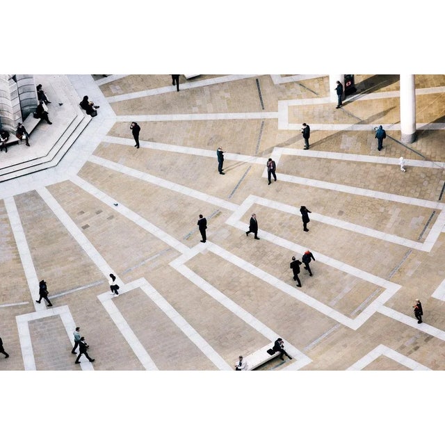 Alexander Spatari, High Angle View of Pedestrians at Paternoster Square, London, Uk, Photograph, in Flawless conditions....