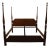 High End Vintage Solid Mahogany Traditional Style King Size Four Poster Rice Bed 623-174 For Sale