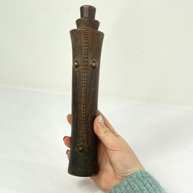 Wood Early 20th Century Tabwa Poupees Attrap Thieves Wooden Doll For Sale - Image 7 of 7