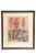 Vintage Signed Watercolo Rby Chamberlain, Style of George Condo, Museum Custom Framed For Sale