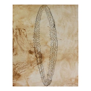 Contemporary Abstract Soil and Charcoal on Canvas "Curiosity" by Paul Landauer For Sale