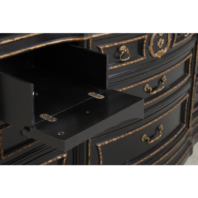 Marge Carson Large Black Painted Sideboard Credenza For Sale In Philadelphia - Image 6 of 16