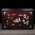 Dark Hardwood Storage Chest, Mother-of-Pearl Shell Inlay, Mandarin Ducks & Deer, Chinoiserie Decorative Treasure Box ## Dimensions For Sale - Image 4 of 10