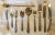 1950s Thai "Princess Jewelry" Bronze Flatware Set in Teak Case - 128 Piece, 12 Settings For Sale - Image 9 of 11
