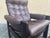 Beautifully restored vintage Ekornes Amigo recliner with matching ottoman, crafted in Norway and reupholstered in rich...