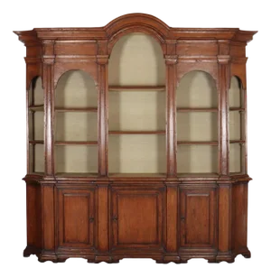Italian Walnut Bookcase, 1920s
