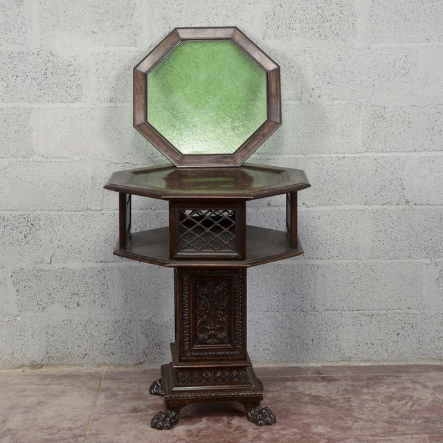 AntiqueMaggini Swivel Coffee Table with Removable Glass Top, 1800s For Sale - Image 10 of 18
