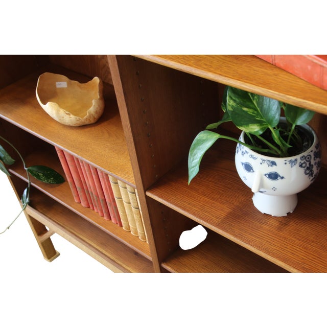 Wood Vintage Danish Bookcase in Teak and Oak by Børge Mogensen for FDB, 1960s For Sale - Image 7 of 14