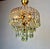 Green Vintage Crystal Chandelier – 1960s Hand Green Drop Crystals For Sale - Image 8 of 17