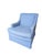 Vintage Custom Upholstered Blue Club Chair- A Pair For Sale - Image 13 of 18