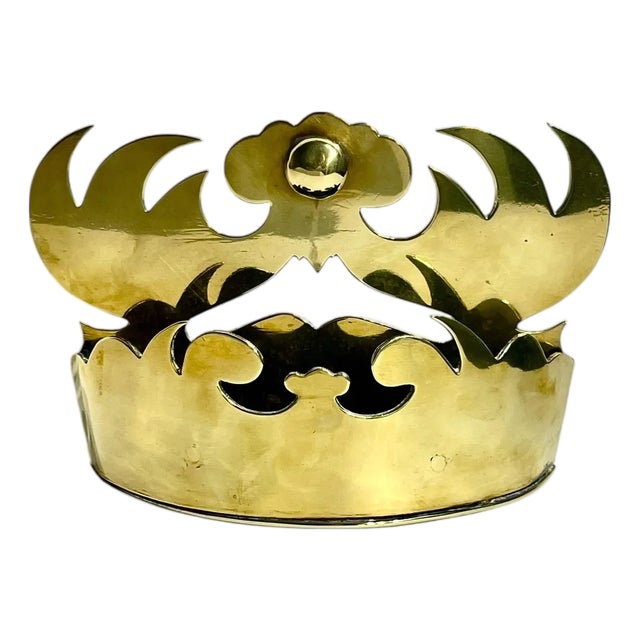 Antique English Crown Form Wall Pocket or Tidy For Sale