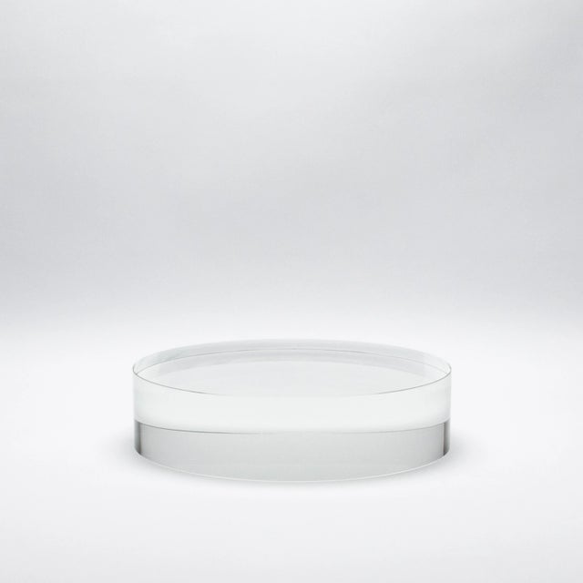 Modern Crystal Base Riser Clear 10” by Ka Glass For Sale - Image 3 of 12