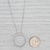 0.33ctw Diamond Eternity Circle Pendant Necklace 14k White Gold 18.75" Box Chain For Sale - Image 4 of 6