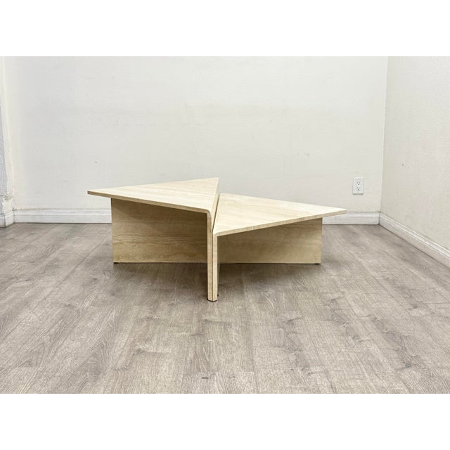 1970s Vintage Travertine Coffee Table For Sale - Image 5 of 11