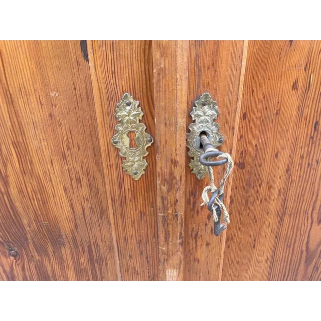 Wood Danish Traditional Pine Cupboard, 1930s For Sale - Image 7 of 8