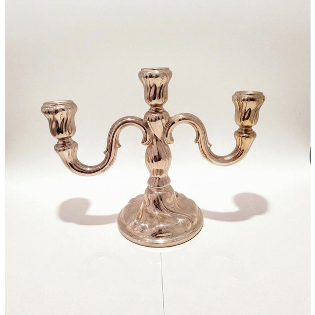 Antique Rococo Silver-Plated Candleholder, 1900s For Sale - Image 7 of 7