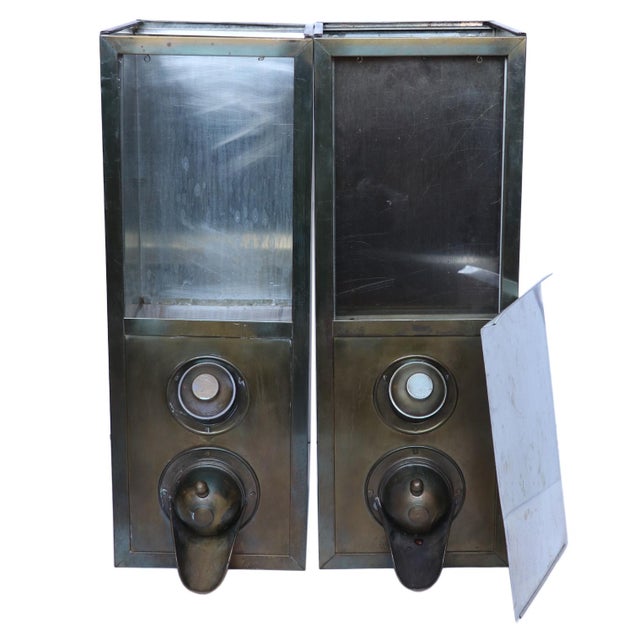 Mid 20th Century Commercial Coffee Bean Dispensers, Pair For Sale - Image 5 of 11