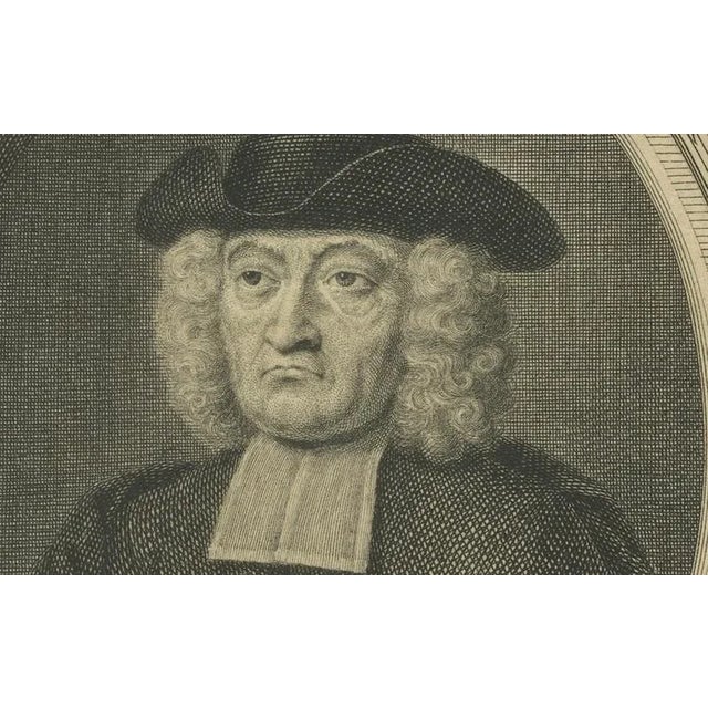 J. Folkema, Portrait of Pieter Schrijver Mennonite Preacher, 1739, Paper For Sale - Image 4 of 10