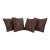 California Golden State Chic Brown and Gold Sunbrella Pillows-Set of 4 For Sale