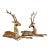 Pair of Extra Large Brass Deer For Sale