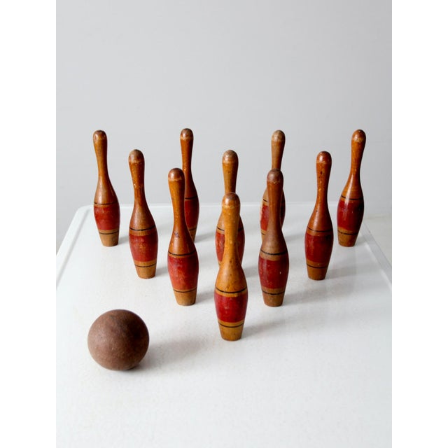 Early 20th Century Antique Wooden Skittle Set For Sale - Image 5 of 11