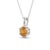 Contemporary 925 Silver Citrine Solitaire Pendant Necklace, November Birthstone Stacking Pendant For Sale - Image 3 of 4