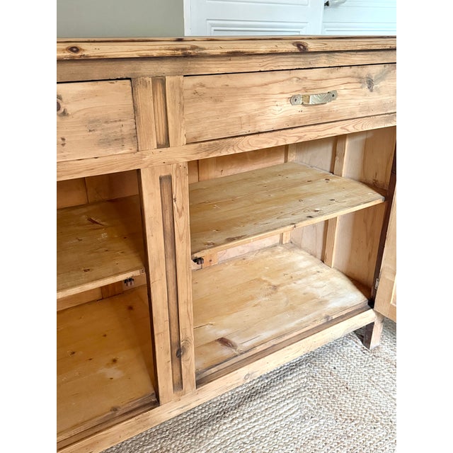 Parisian Artisanal Buffet in Raw Wood by R. Maiorana, France, 1940s For Sale - Image 14 of 18