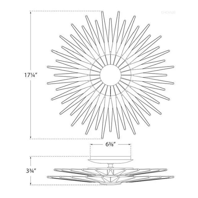 Modern Chapman & Myers for Visual Comfort Signature Quincy Small Flush Mount in Antique-Burnished Brass with Clear Acrylic For Sale - Image 3 of 3