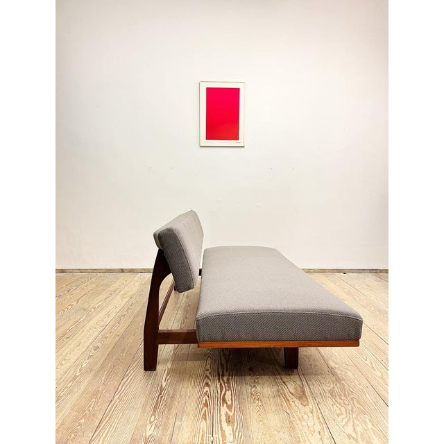 Wood Mid-Century Three-Seater Sofa in Mahogany by Hans Bellmann for Wilkhahn, Germany, 1950s For Sale - Image 7 of 18