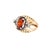 1960s 1960s 4.65 Carat Spessartine Garnet Diamond Lattice Wide Band 18k Two Tone Gold Ring, Size 4.5 For Sale - Image 5 of 11
