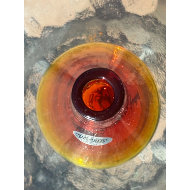 Blenko Blenko Amberina Bud Vase For Sale - Image 4 of 4