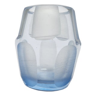 Postmodern Crystal Vase, Poland, 1950s For Sale