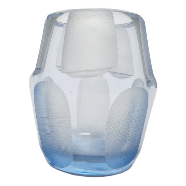 Postmodern Crystal Vase, Poland, 1950s For Sale