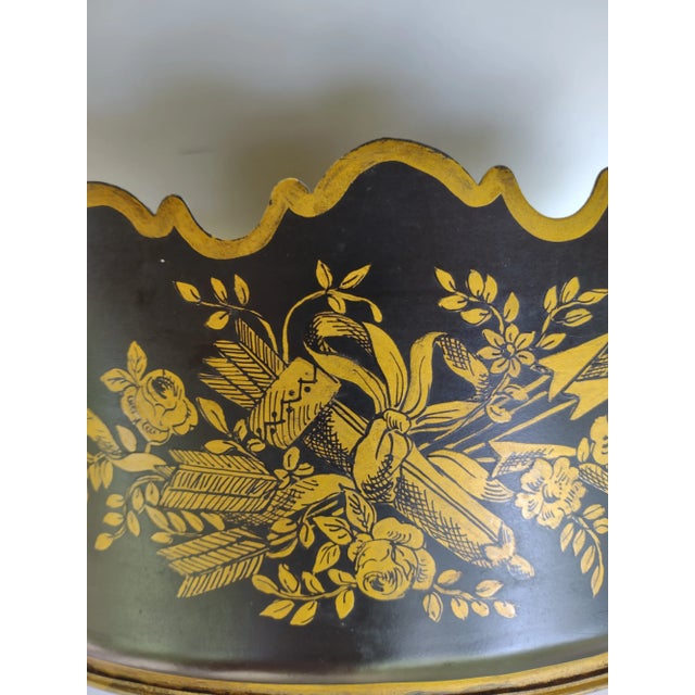 Classic French Monteith Form Cachepot signed on the bottom France. Excellent condition and quality. Different Garden...