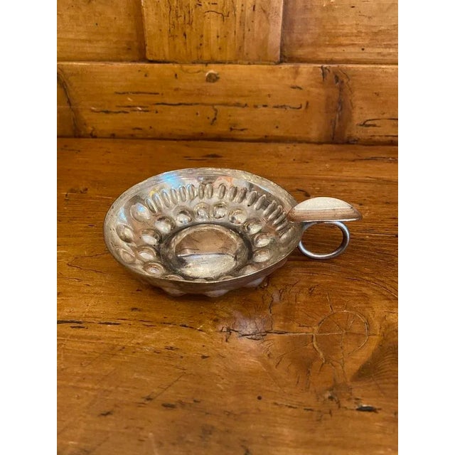 Vintage silver plated tastevin. Unmarked estate sale find that won't cost you a fortune to hone or display your wine...