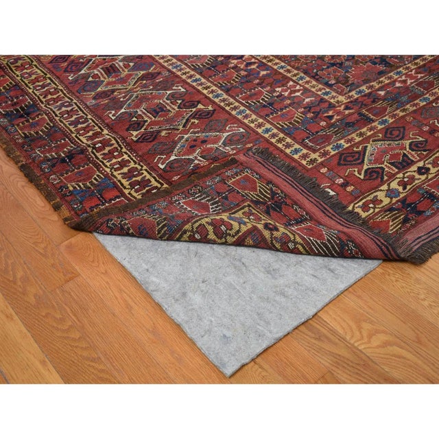 Textile 1910s Blue Antique Afghan Rug For Sale - Image 7 of 11