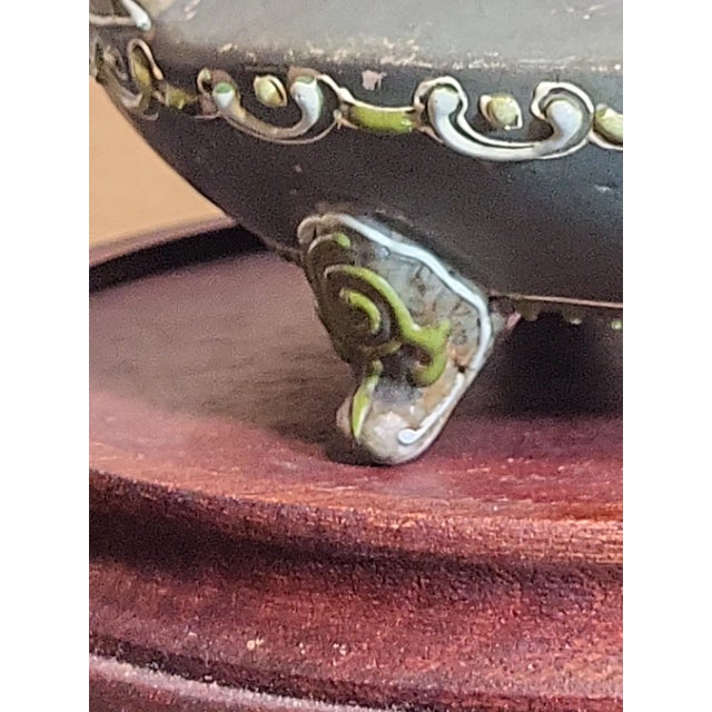 Antique Moriage Dragon Footed Vase Double Handle Ornate Ceramic Japan This antique Moriage double handled vessel is a...