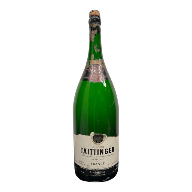 Vintage Taittinger Champagne Display Bottle For Sale