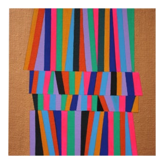 Contemporary Abstract Acrylic on Panel "Weaven 3" by Cristina Ghetti For Sale