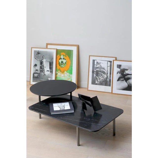 Black Carrara Marble Bitop Coffee Table by Rodolfo Dordoni For Sale - Image 8 of 11
