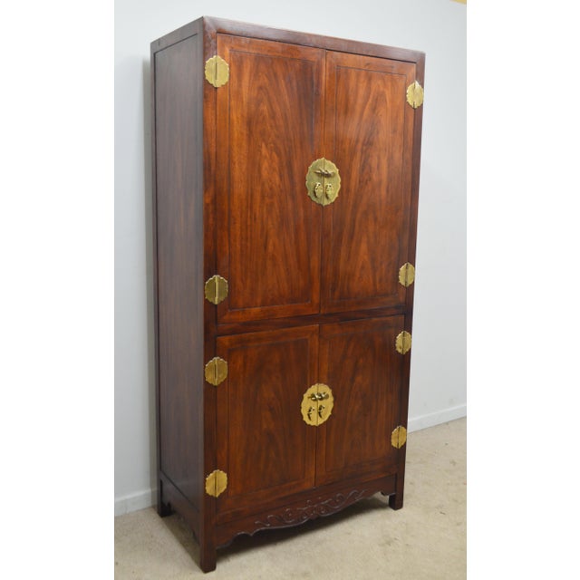 Asian Henredon Pan Asian Armoire Wardrobe Chest For Sale - Image 3 of 14